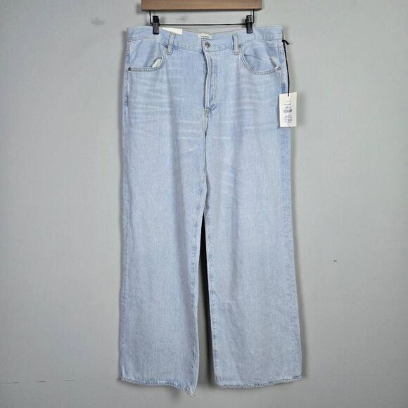 Citizens of Humanity Womens Annina Wide Leg Jeans Size 33 Blue High Rise NWT - Picture 1 of 9